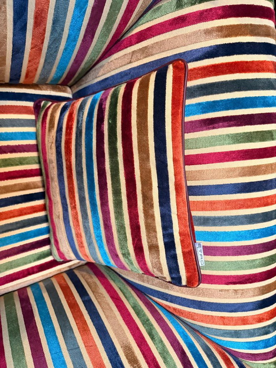 Schröno Vintage Sofa – Etro-Inspired Upholstery – Statement Design – Fauteuils, Textile (photo 3 of 7)