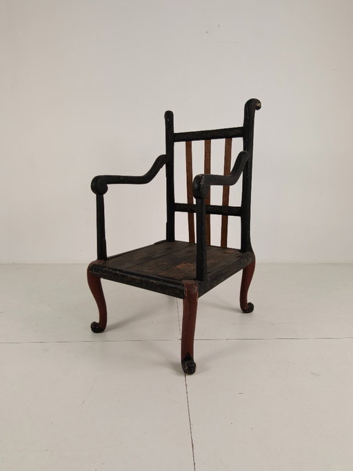 Chinoiserie English Armchair Circa 1900 – fauteuils, Wood