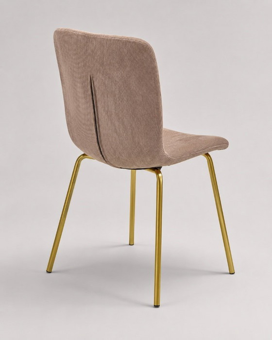 Image 1 of SET OF 2 BEIGE VELVET CHAIRS