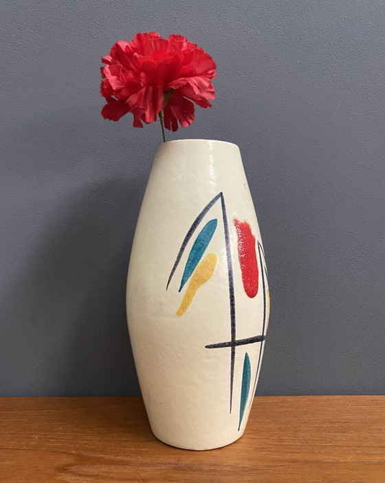 Image 1 of Kleurrijke Scheurich vaas model 243-22, jaren 60