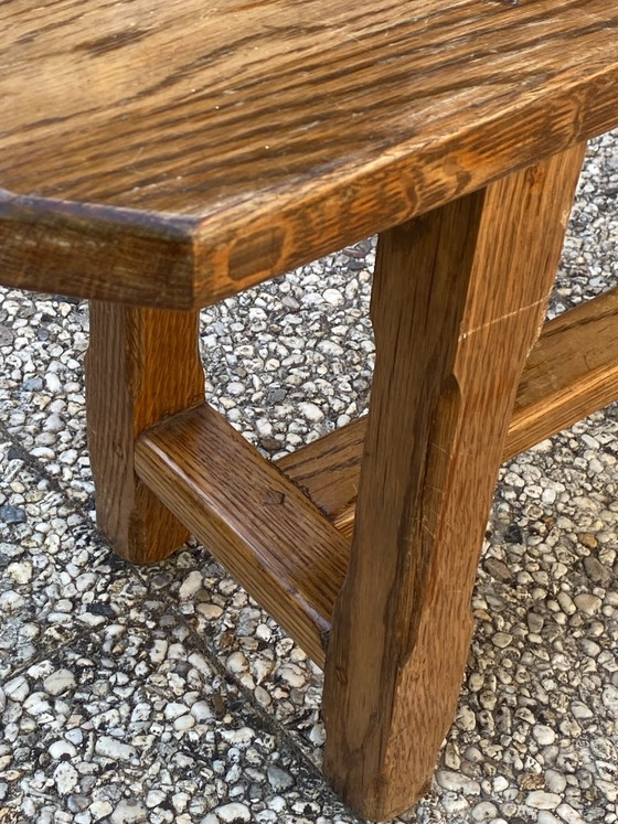 Solid Oak Wood Farmhouse Bench 220cm for Rustic 1950s Farmhouse Table – Benches (photo 6 of 17)