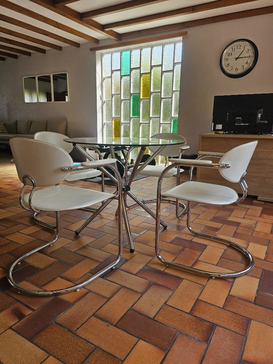 Image 1 of Set : 4x Effezeta stoelen & tafel
