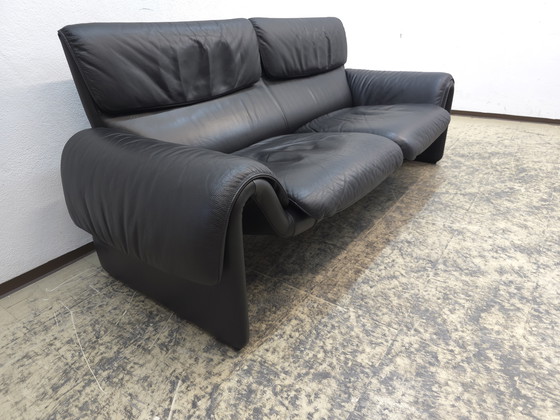 Image 1 of De Sede ds 2011 Black Two-Seater Designer Sofa Leather Sofa Couch desede
