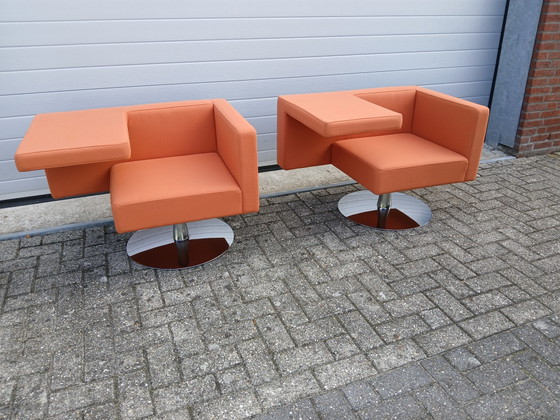 2 fauteuils pivotants Offecct Solitaire - Alfredo Häberli – Chaises pivotantes, Textile, Metal (photo 4 of 13)