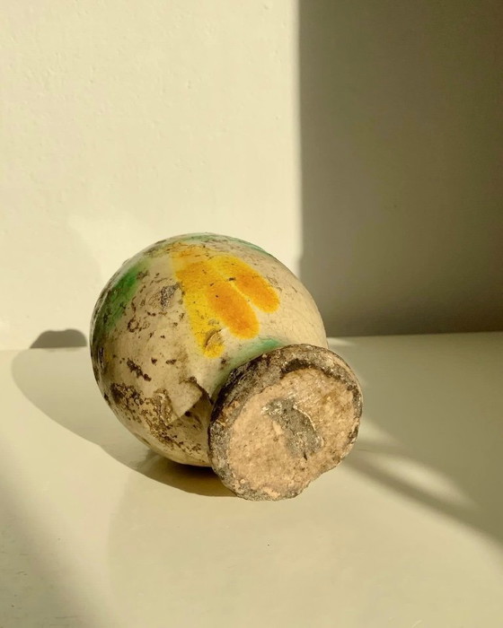 Image 1 of Small Quartara in polychrome majolica from Caltagirone