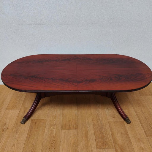 table basse ovale vintage en bois de palissandre