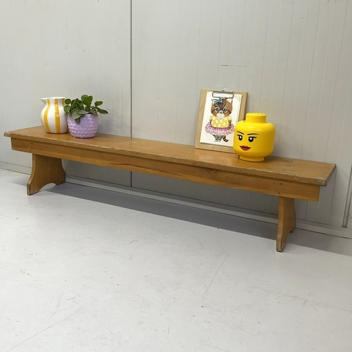 Vintage Schule Gymbank Holz Beistelltisch Bank