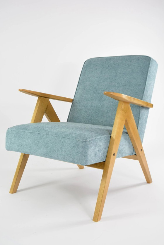 Image 1 of Poltrone KOMPAS in bouclé azzurro
