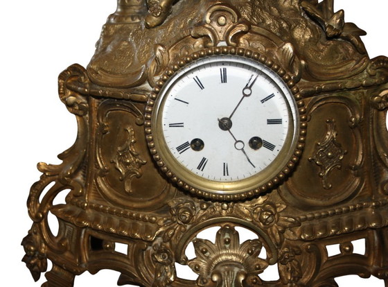 Antico orologio da camino francese – Japy Frères – Ottone – Brass (photo 4 of 9)