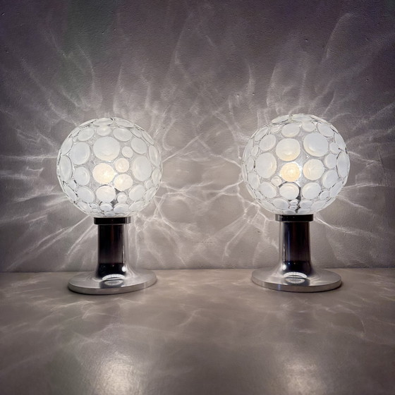 Image 1 of Hustadt leuchten glass table lamps , 1970s