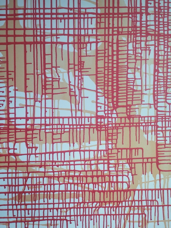Image 1 of Natia Antadze Abstract Composition Red