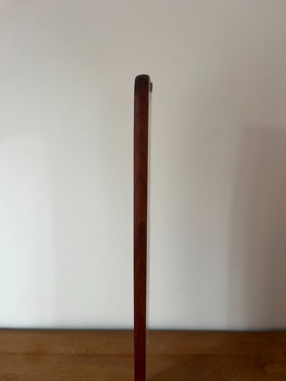Image 1 of Vintage Deense teakhouten spiegel met mooie organische randen - spiegel uit het midden van de vorige eeuw