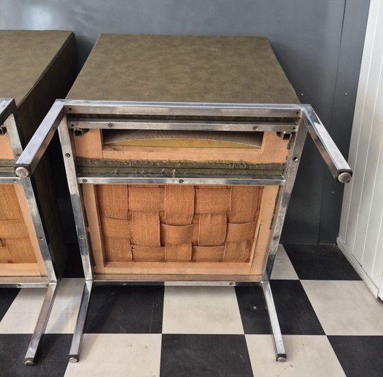 Image 1 of Ensemble de 3 authentiques anciennes chauffeuses fauteuils Vintage 