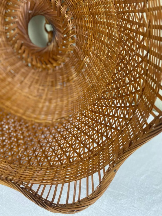 Sospensione vintage in canna – Lampade a sospensione, Wicker, Rattan, Bohemian (photo 10 of 17)