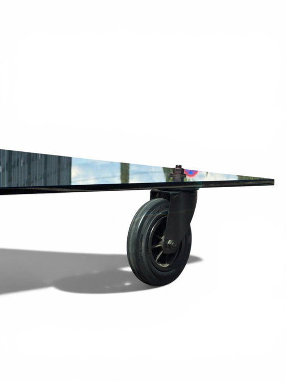 Image 1 of Tavolo con Ruote Coffee Table - Gae Aulenti for FontanaArte (150x100)