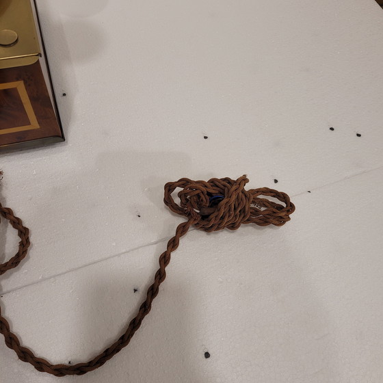 Image 1 of Draaitelefoon, inlegwerk en verguld brons, jaren 70 - Italië