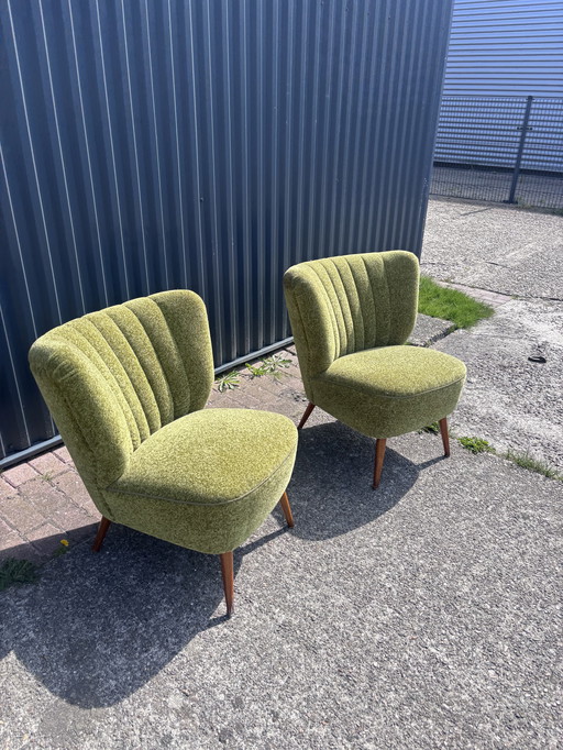 2 x vintage cocktailstoel setprijs club fauteuil