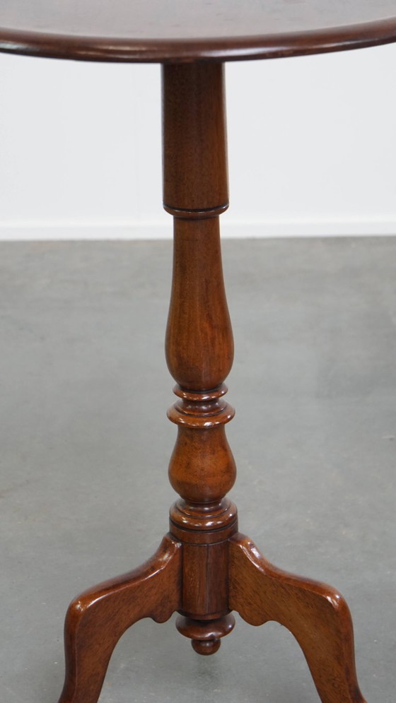 Image 1 of Antique English side/ wine table from the late 19th century with a single piece top