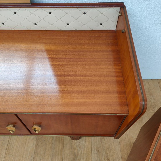 Image 1 of Ensemble tables de chevet vintage milieu du siècle avec coiffeuse - Prix
