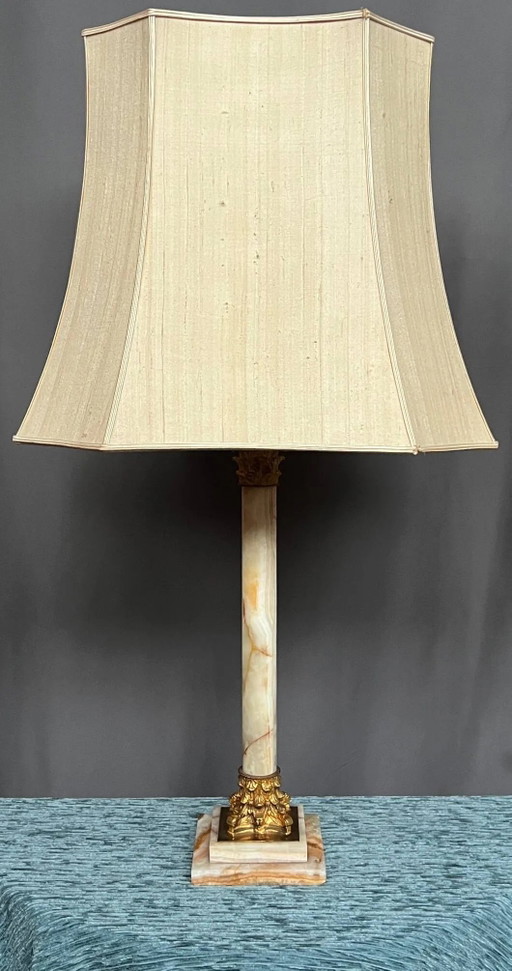 Large Empire style lamp. – tafellampen, Marble (photo 2 of 5)