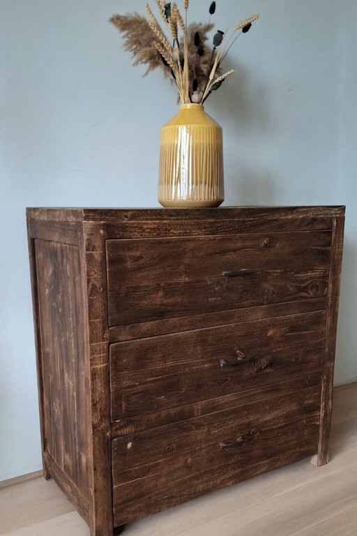 Aparador de teca con 3 cajones