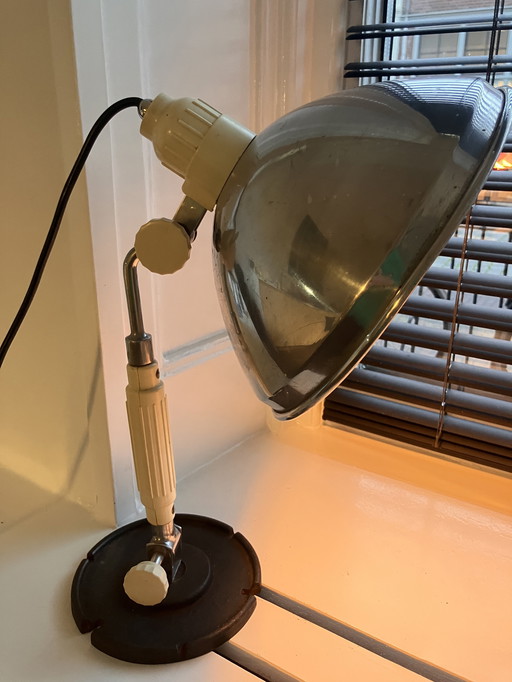 Industrial white lamp from JUNLUX, 1950s