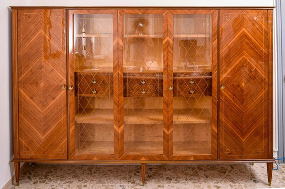 Libreria da Studio, Intarsi a Diamante, Stile Paolo Buffa, Italia 1950-60 – Librerie, Metallo (photo 5 of 16)