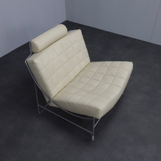 Image 1 of Poltrona lounge in pelle "Volare" in stile postmoderno, disegnata da Jan Armgardt per Leolux (anni '90).