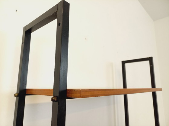 Image 1 of Libreria modulare vintage in teak e metallo, Italia, anni '60