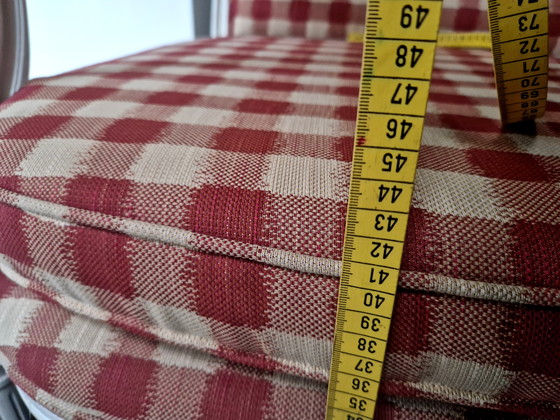 Image 1 of Chaise élégante à carreaux, confort d'assise parfait