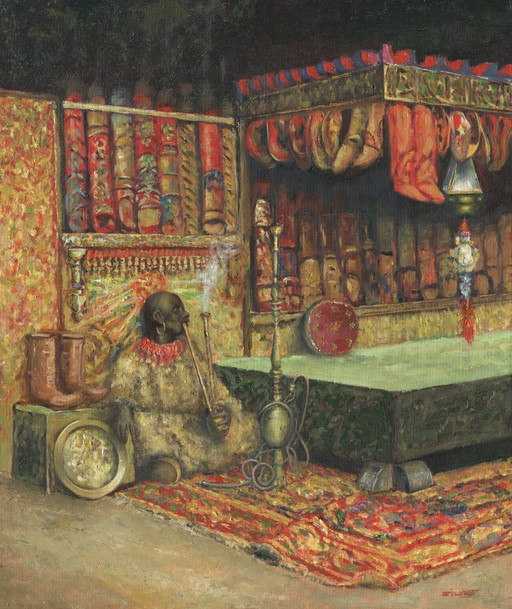 Beautiful Painting – Á Simarro – "The Slipper Seller"