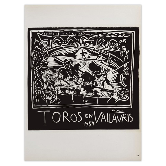 Image 1 of Pablo PICASSO AF 1954 - Toros en Vallauris poster 1959