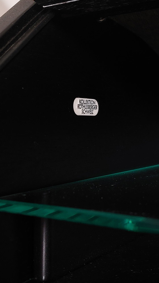 Image 1 of Excepcional escritorio secretario posmoderno de la colección Röthlisberger, diseñado por Hans Eichenberger.