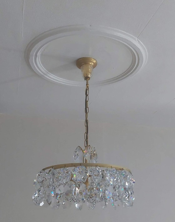 Palwa Chandelier 10 kg Lead Crystal Restored and Polished – Glass (photo 4 of 14)
