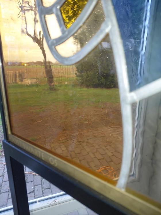Image 1 of UNIQUE! Stained glass window by Joost Swarte