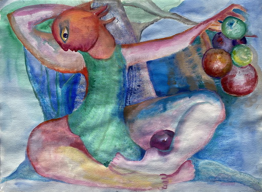 Composition expressionniste et érotique de N.Boéri Véfour. France années 2000