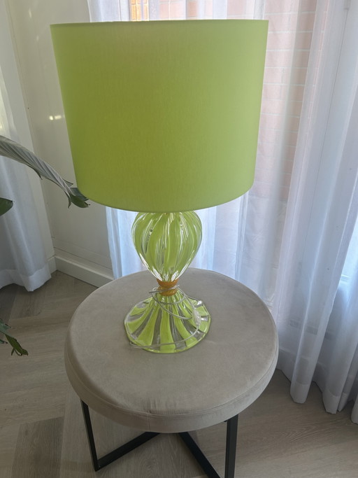 Vintage Murano Glass Table Lamp – tafellampen, Textile