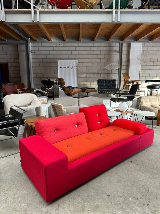 Canapé Vitra Poldersofa XS rouge par Hella Jongerius – banken, Textile