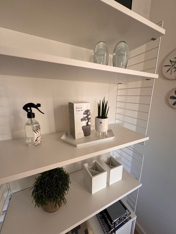 Image 1 of Sistema String, bianco, set completo con scrivania, mobile e accessori