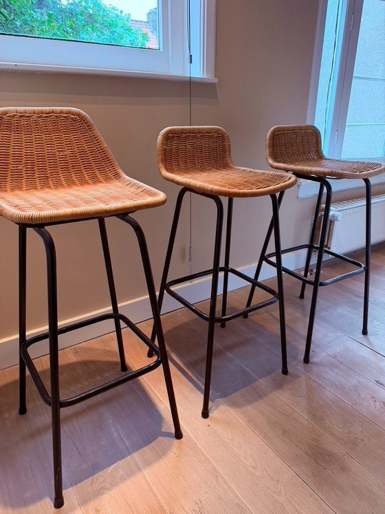 Image 1 of Rohé Noordwolde Rotan Barkrukken, 3 stuks