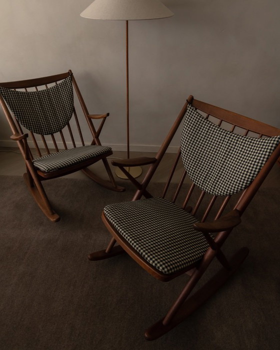 Image 1 of Dänischer Teak-Schaukelstuhl Modell 182 von Frank Reenskaug für Bramin, 1950er Jahre