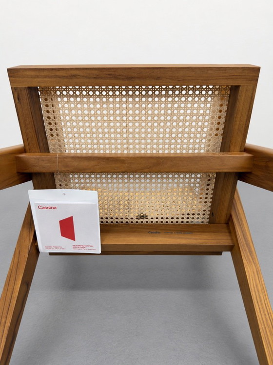 Juego de 2 Capitol 051 Complex Cassina, Pierre Jeanneret Poltrona, Teak, Rattan – Sillas de comedor, Wood (photo 5 of 7)
