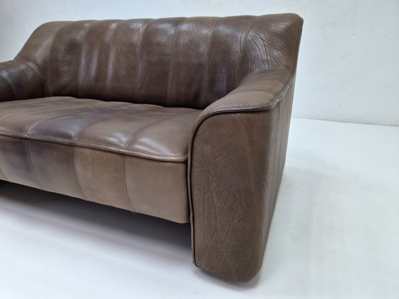 Canapé deux places DS 44 en cuir marron Buffalo de De Sede – Canapés 2 places, Leather (photo 14 of 15)