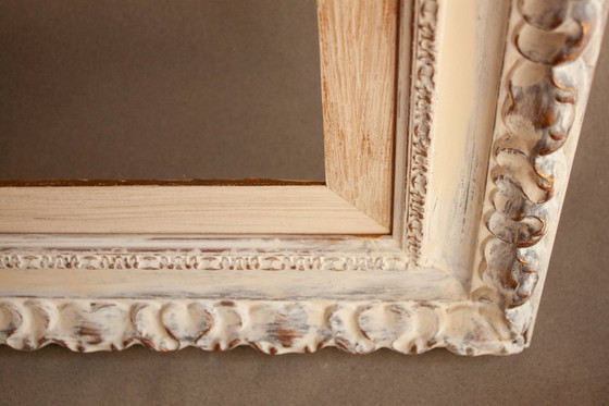 Image 1 of Exclusieve, gesneden houten lijst. Lijst in vintage, verweerde stijl.