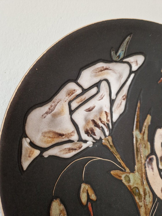 Image 1 of Piatto da parete.Decorazione floreale.Ruscha.Germania