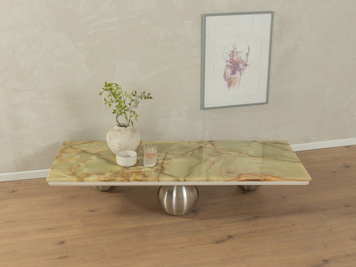 60s Table basse en onyx avec pieds ronds