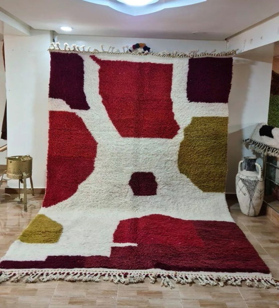 Image 1 of Beni Ouarain Multicolor Abstract Rug - Handmade Wool - Unique Design