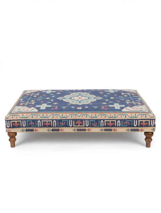 Ottoman Kelim XXL coffee table daybed pouf footstool 200 cm – Textile (photo 4 of 13)