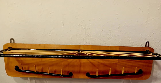 Image 1 of J 60 Wall Coat Rack, All Original With Plasticized Elements Adjustment Rack Of Plastic Wire