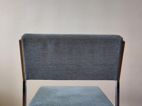 4x Pastoe SM07 Chrom Esszimmerstühle – Stoff (photo 12 of 15)